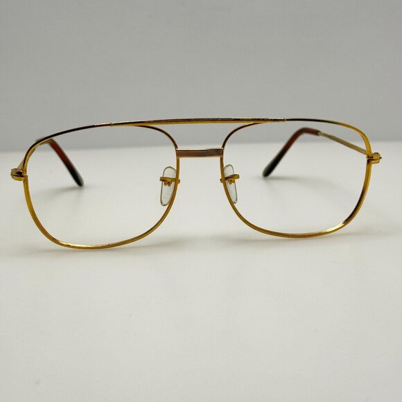 Unbranded Gold Vintage Retro Eyeglasses Eye Glasses Frames 46L - Picture 1 of 7